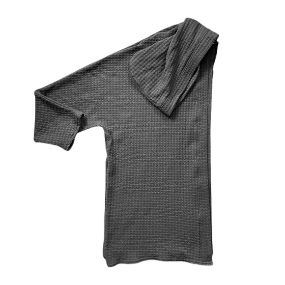 American Eagle Waffle Hooded Olive Green Long Sleeve Open Cardigan - Picture 4 of 4